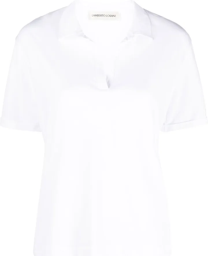 Open-Placket Polo Shirt