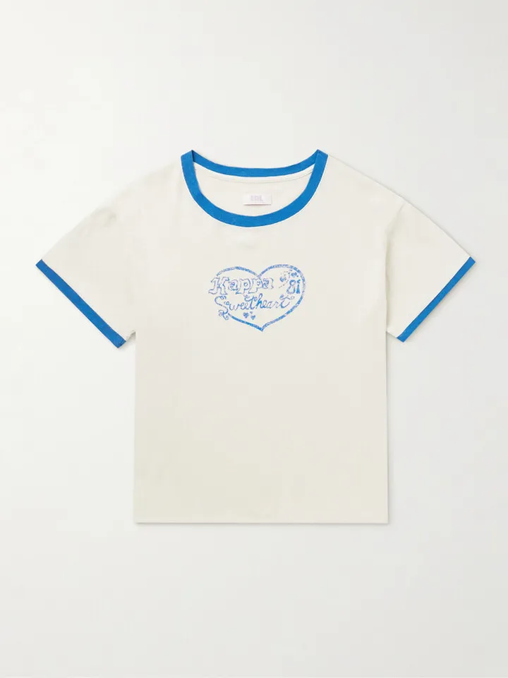 Distressed Printed Cotton-Jersey T-Shirt