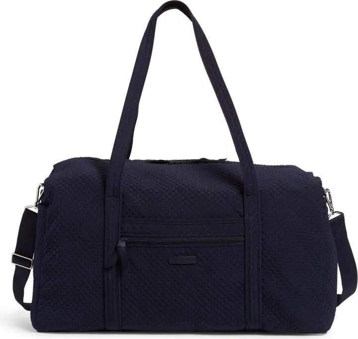 Vera Bradley Women's Microfiber Large Travel Duffel Bag Classic Navy