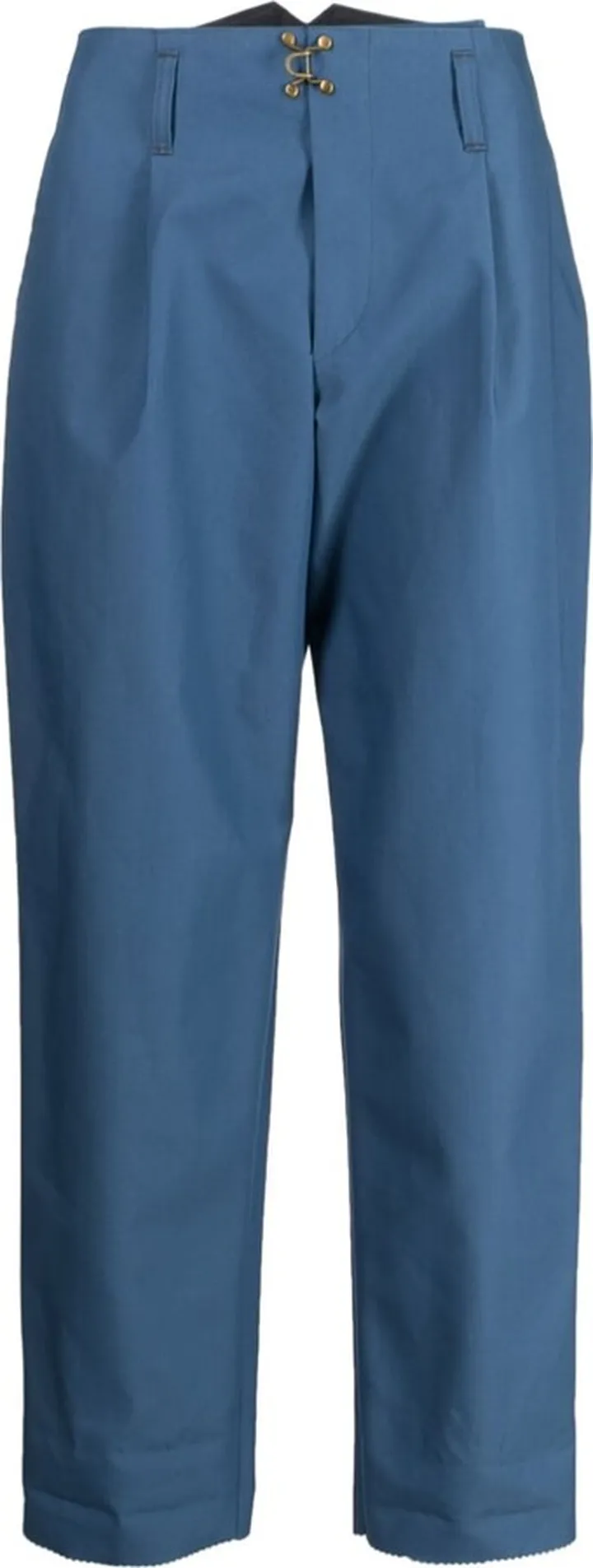 Hook-Fastening Cropped Trousers