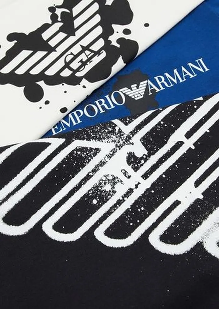 Three-pack of jersey T-shirts with logo print