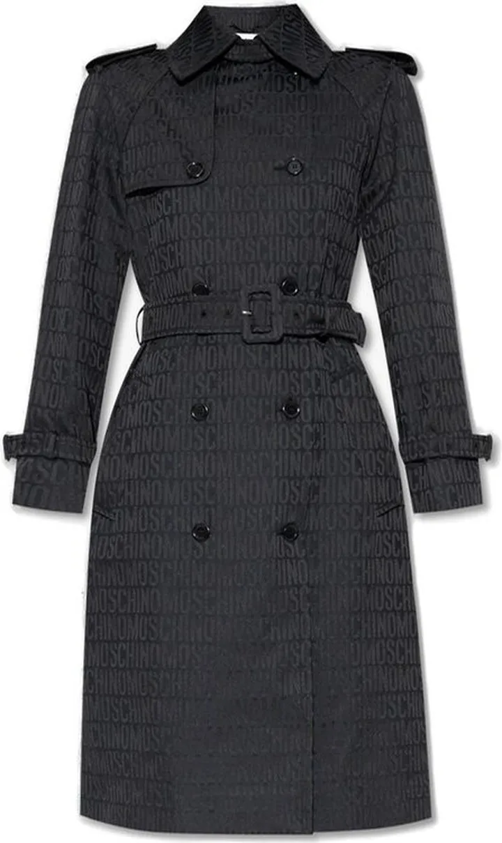 Moschino All-Over Logo Trench Coat