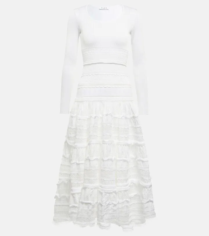 Lace midi dress