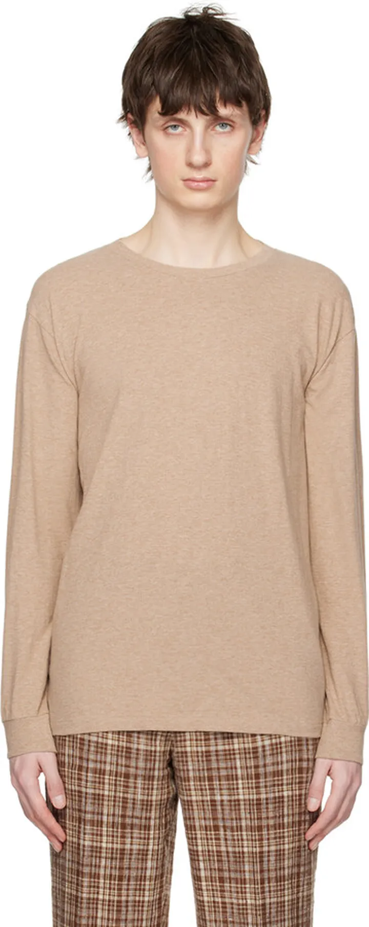AURALEE Beige Hard Twist Long Sleeve T-Shirt