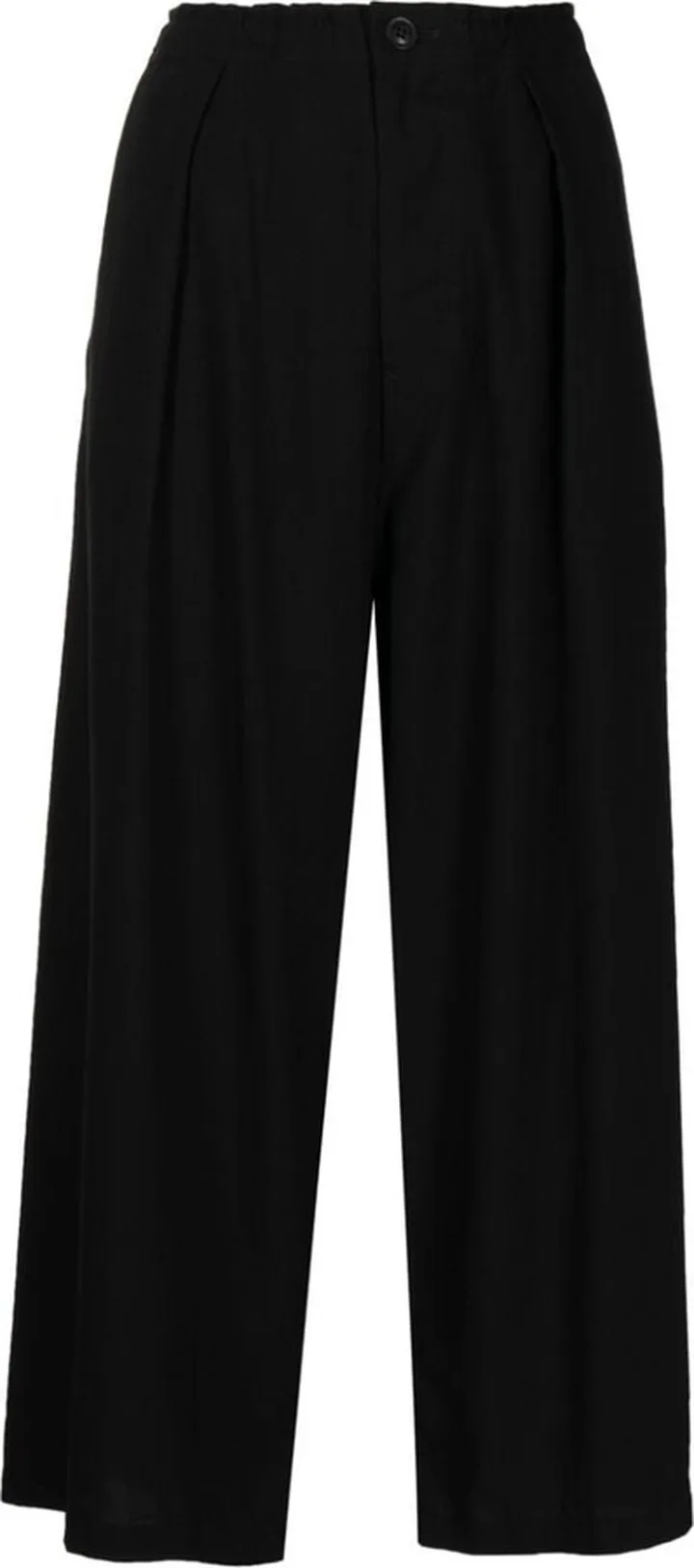 Wide-Leg Cropped Trousers