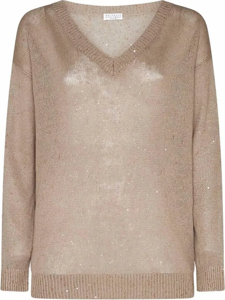 Brunello Cucinelli V-Neck Long Sleeved Sweater