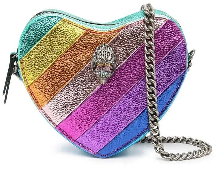 Kensington Heart stripe-print crossbody bag
