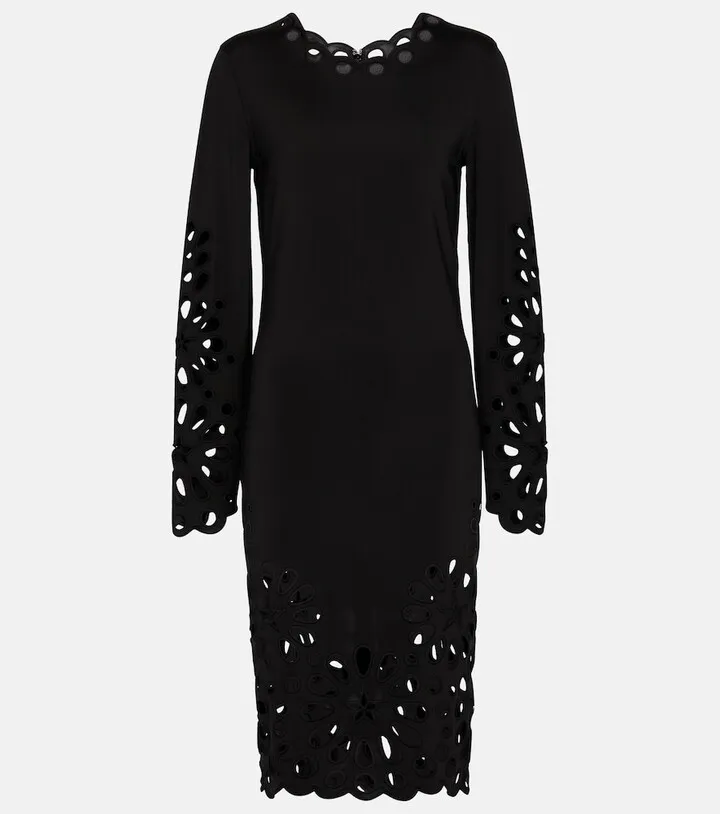 Broderie anglaise midi dress