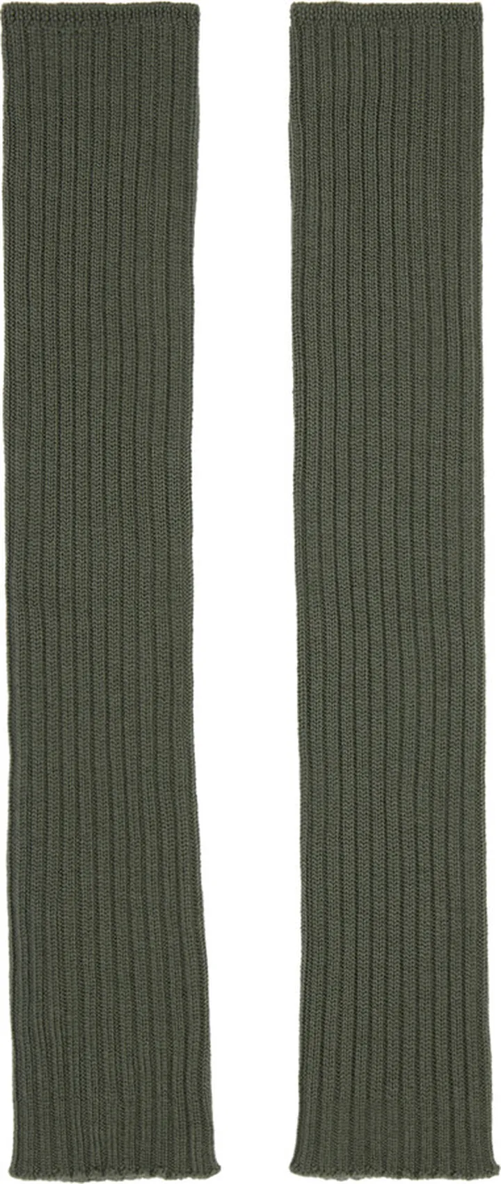 Rick Owens Green Cashmere Arm Warmers