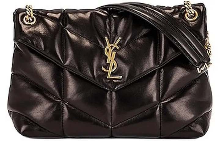 Saint Laurent Medium Puffer Chain Bag in Black