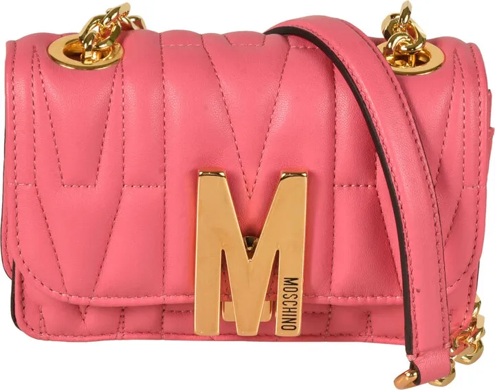 Logo Plaque Quilted Shoulder Bag