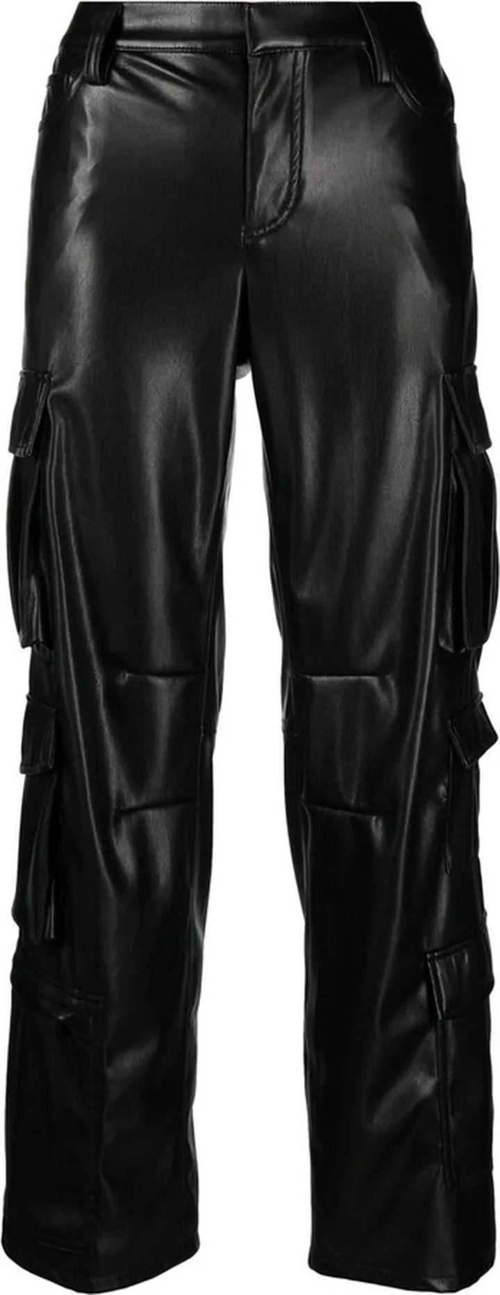 ALICE+OLIVIA- Faux Leather Cargo Trousers