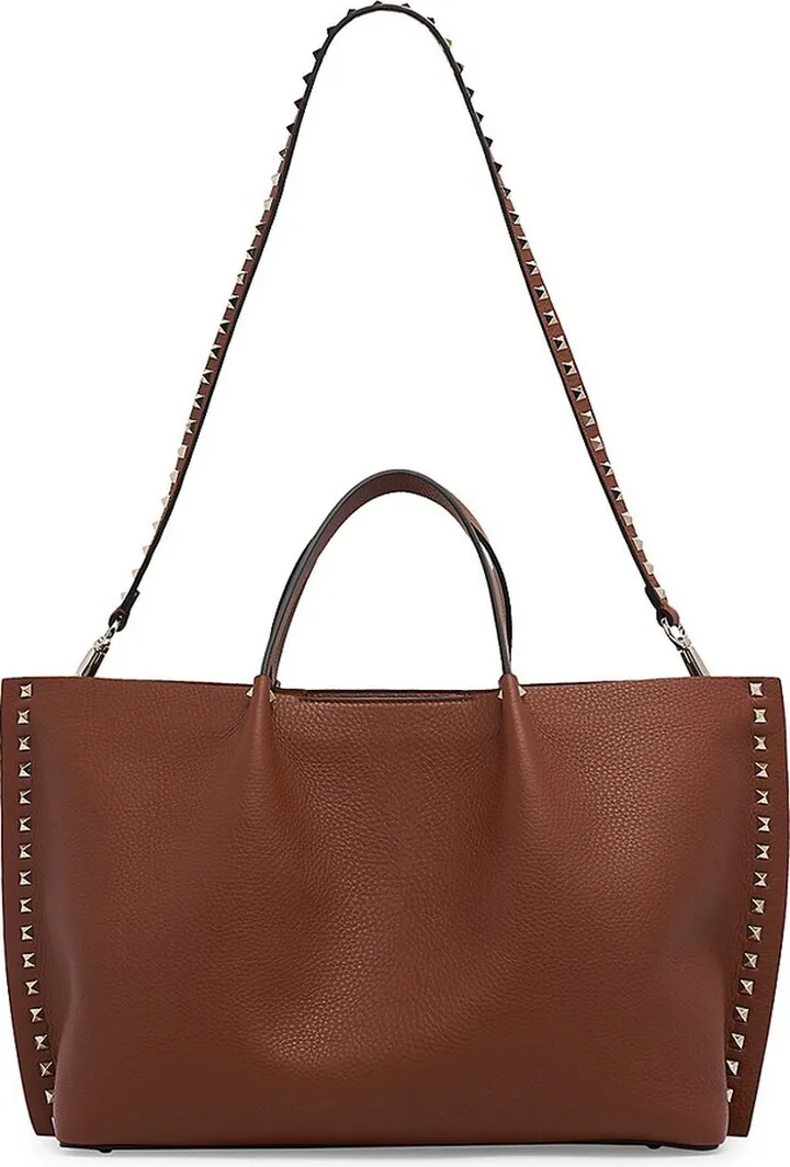 Medium Rockstud Leather Tote