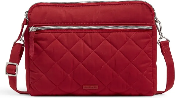 Triple Compartment Crossbody Bag