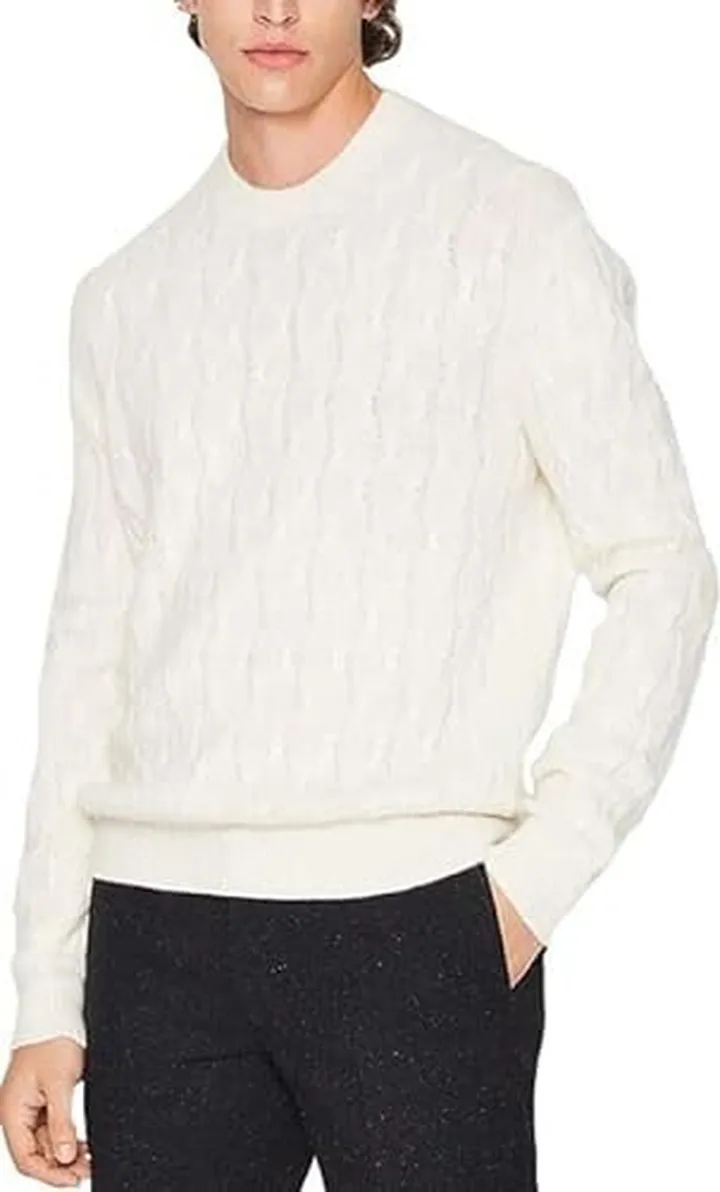 Club Monaco Men's Cashmere Cable Crew