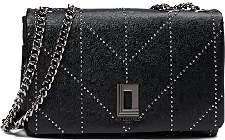 Karl Lagerfeld Paris Lafayette Shoulder (Black Studded) Handbags