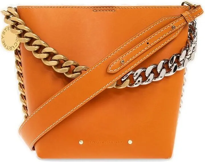 Stella McCartney Frayme Logo Detailed Shoulder Bag