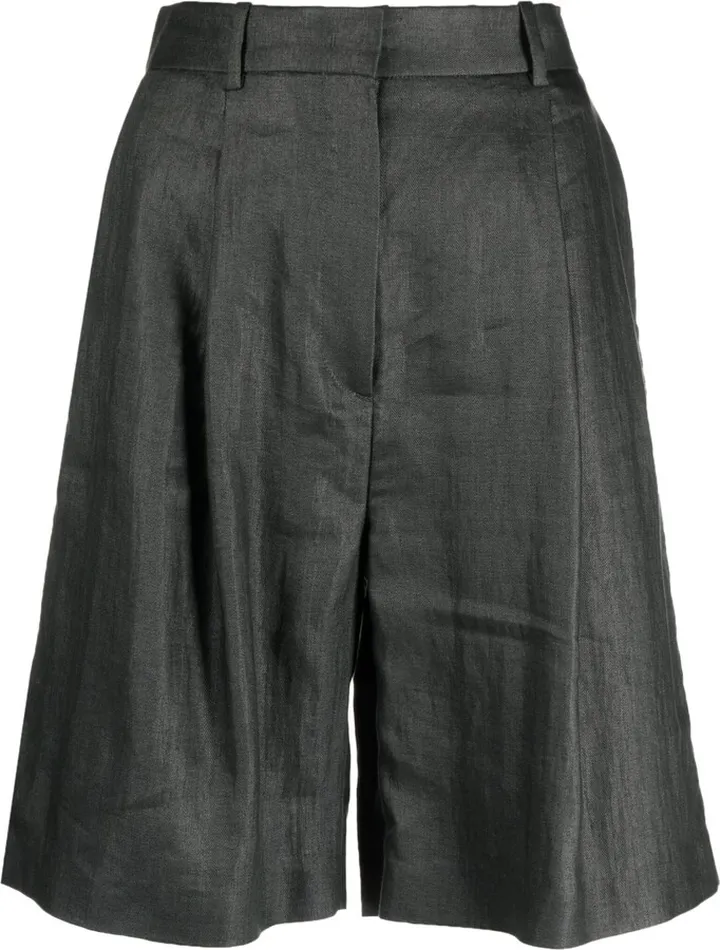 High-Waisted Knee-Length Shorts
