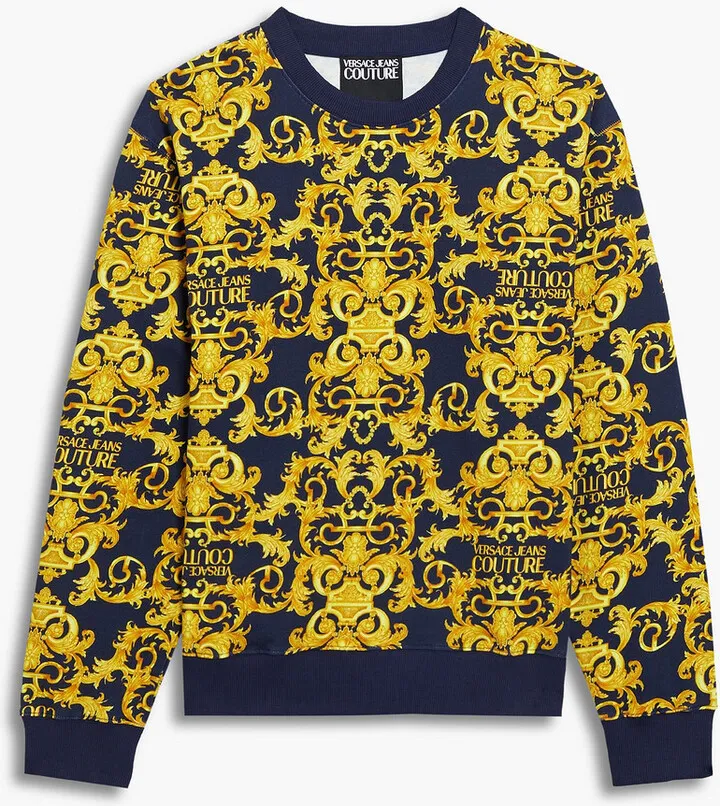 Printed French cotton-terry sweatshirt