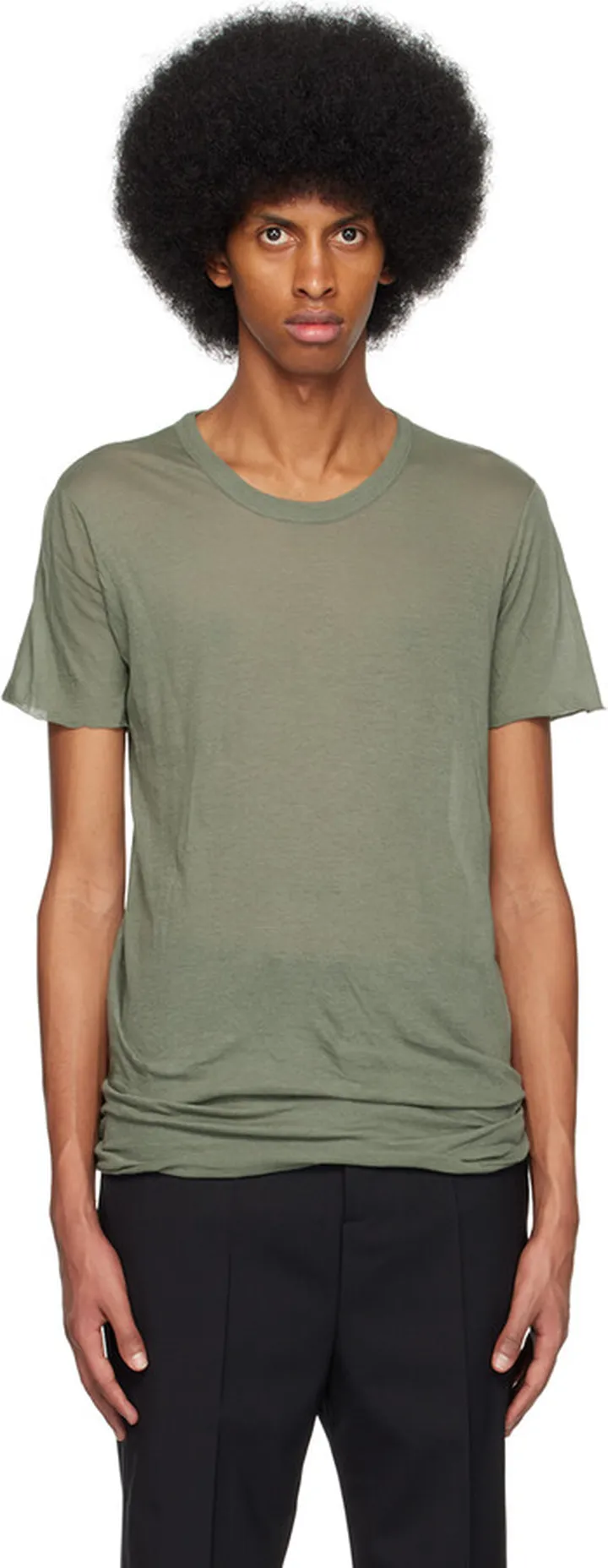 Rick Owens Green Basic T-Shirt