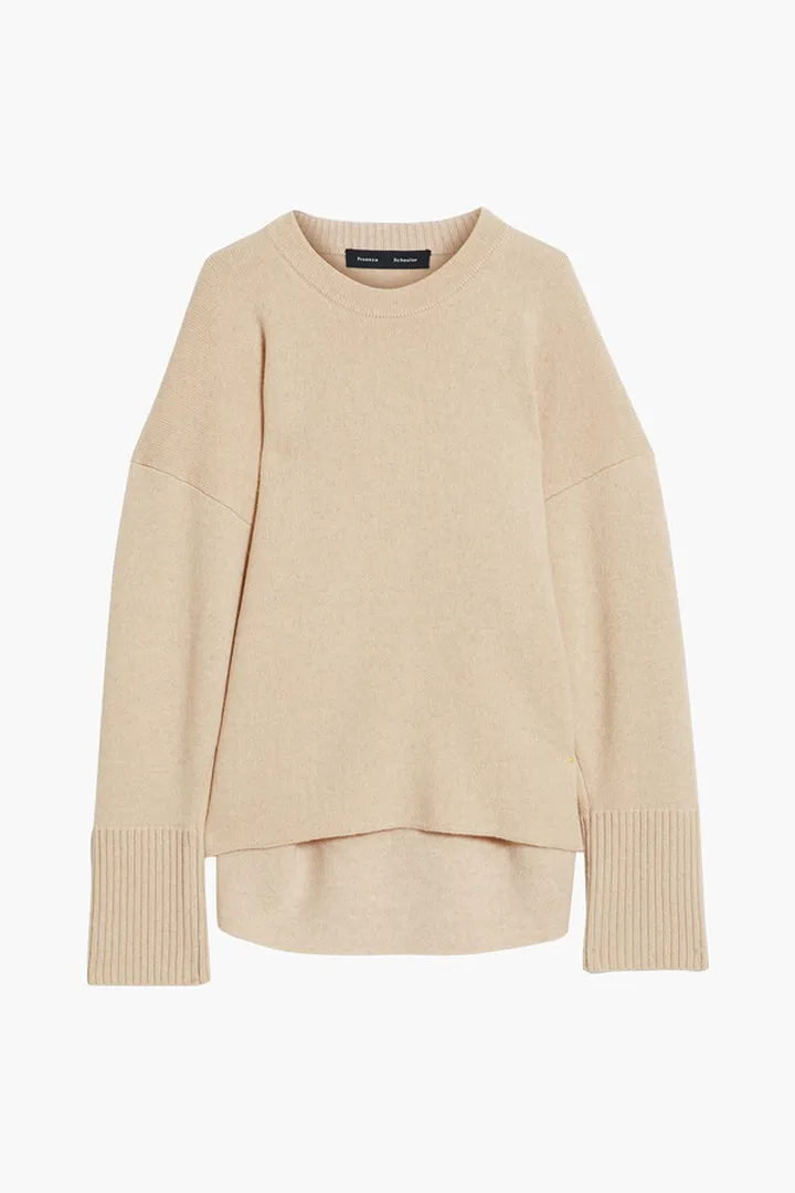 Oversized cutout cashmere-blend sweater