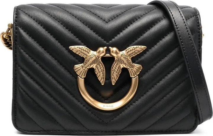 mini chevron-quilted Click Love bag