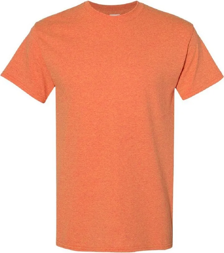 Gildan Gildan Mens Heavy Cotton Short Sleeve T-Shirt (Pack of 5) (Sunset) - Orange