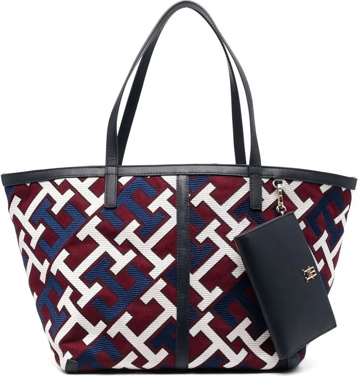 Monogram-Print Tote Bag