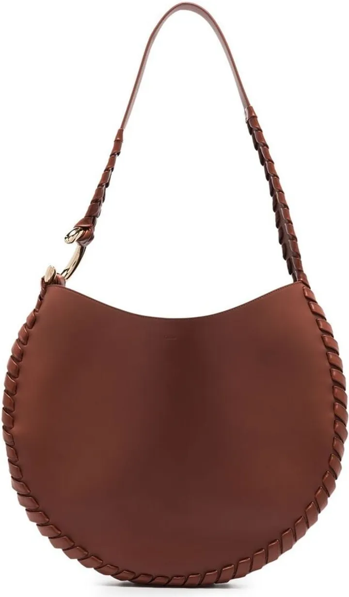 Moon leather shoulder bag