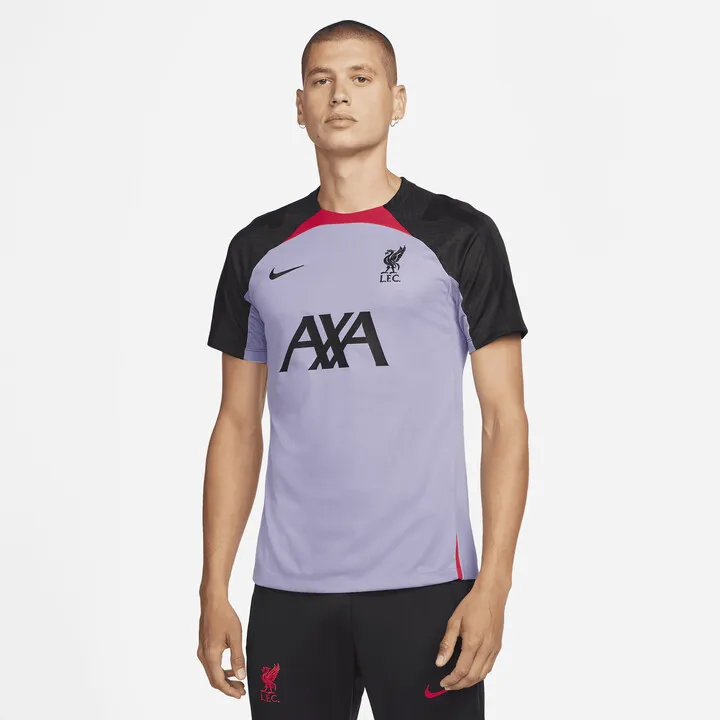 Liverpool FC Strike Nike Men's Dri-FIT Short-Sleeve Soccer Top in Purple