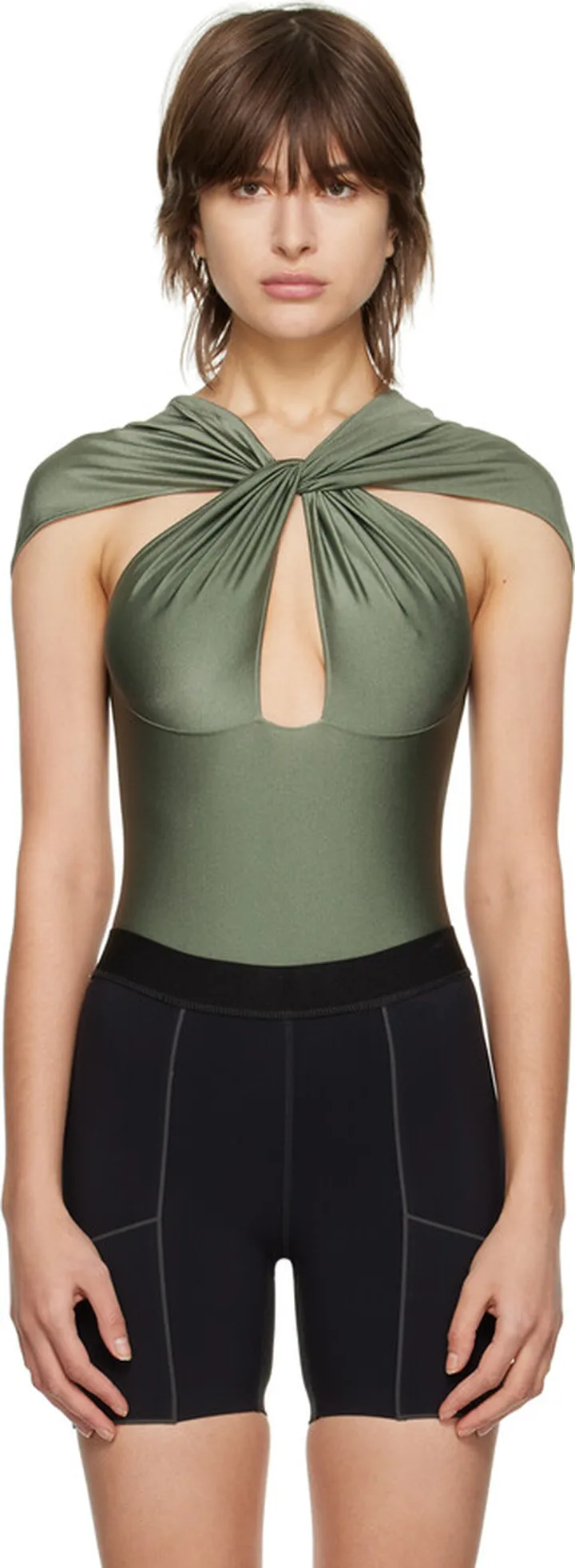 Coperni Green Cut Out Bodysuit