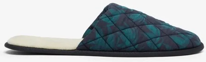 Byron Leaf-print Cotton Slippers