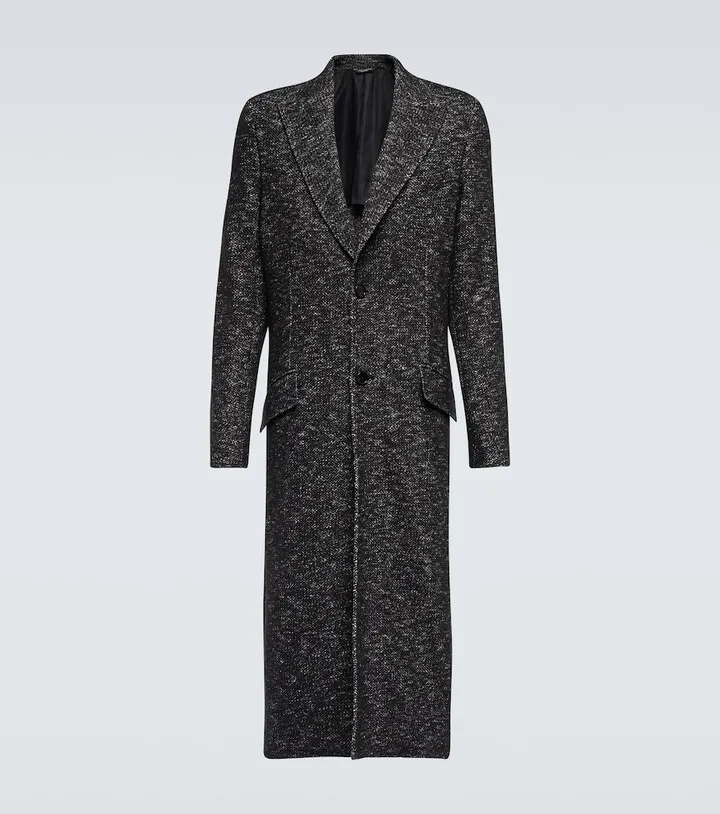 Single-breasted wool coat
