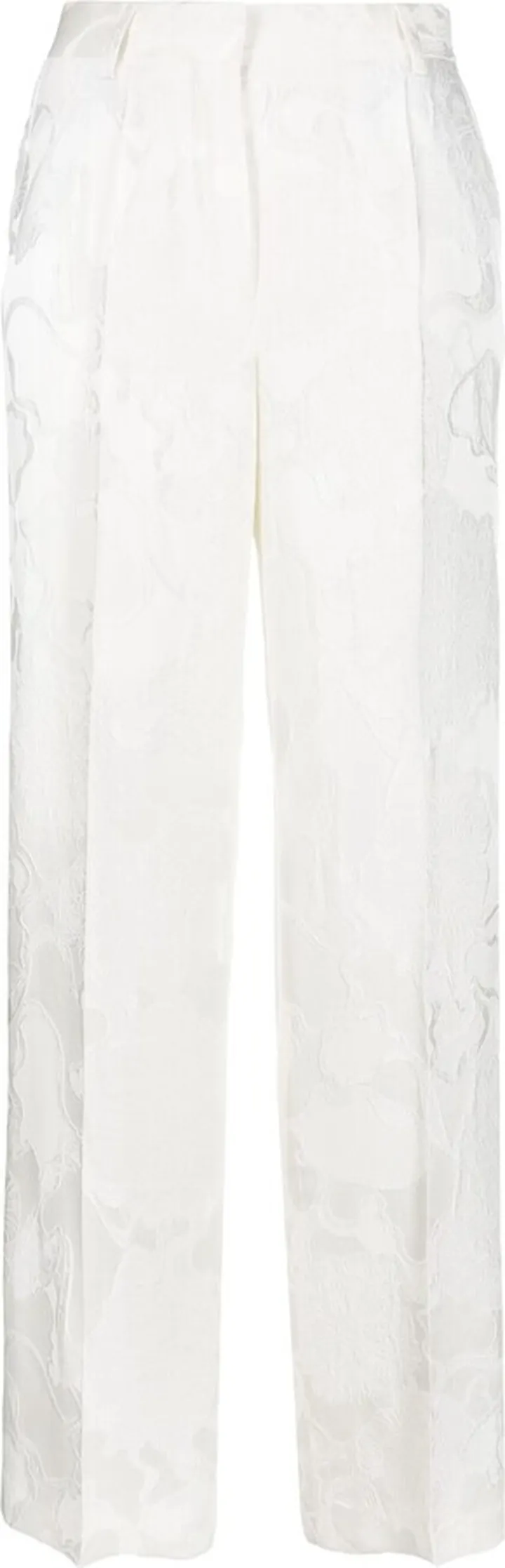 DRIES VAN NOTEN- Viscose Jacquard Straight-leg Trousers