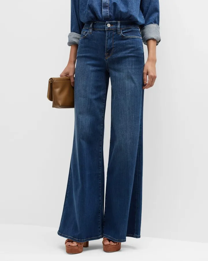 Le Palazzo High-Rise Wide Jeans