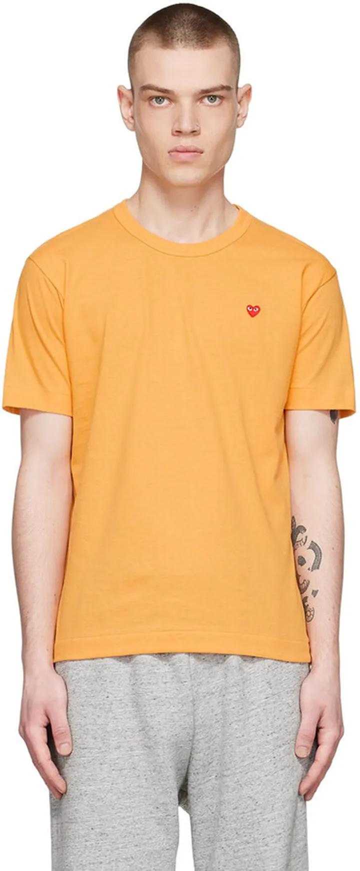 Comme des Garçons Play Yellow Cotton T-Shirt
