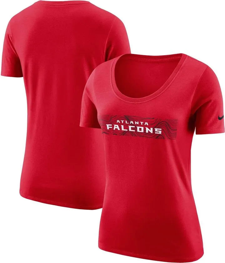 Women's Nike Red Atlanta Falcons Sideline Team T-shirt