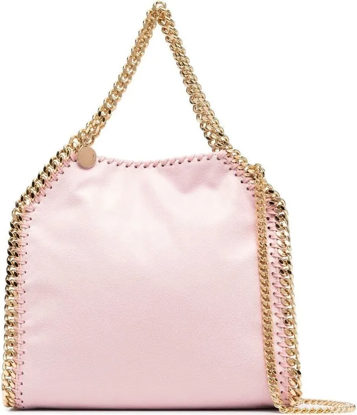 Pink And Golden Mini Falabella Tote Bag