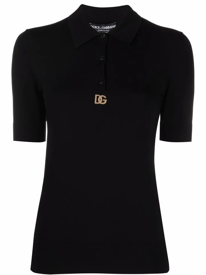 Logo-Plaque Short-Sleeved Polo Top