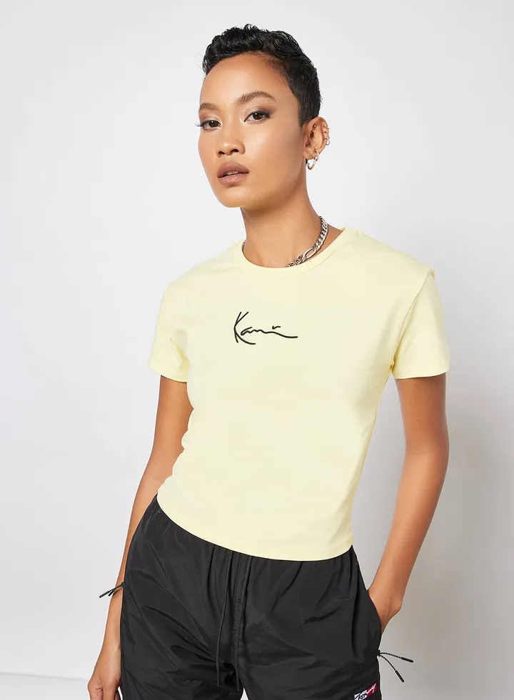 Logo Detail T-Shirt Yellow