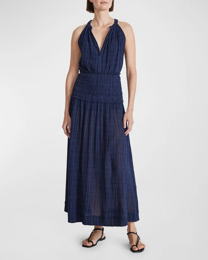 New Lippard Smocked Halter Maxi Dress