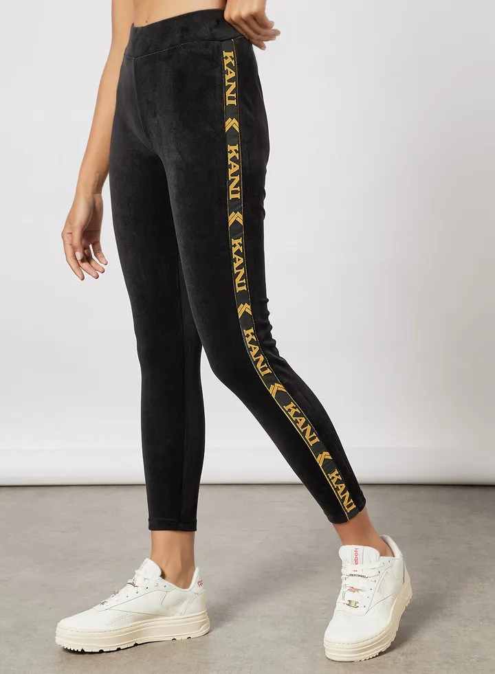 Retro Tape Leggings Black