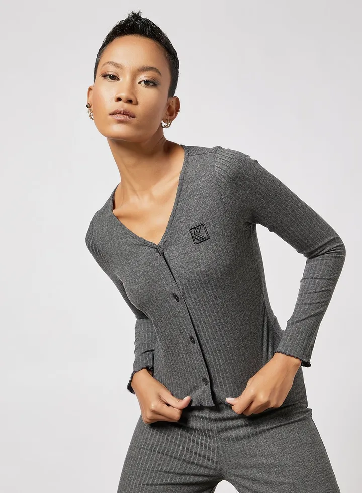OG Ribbed Top Grey