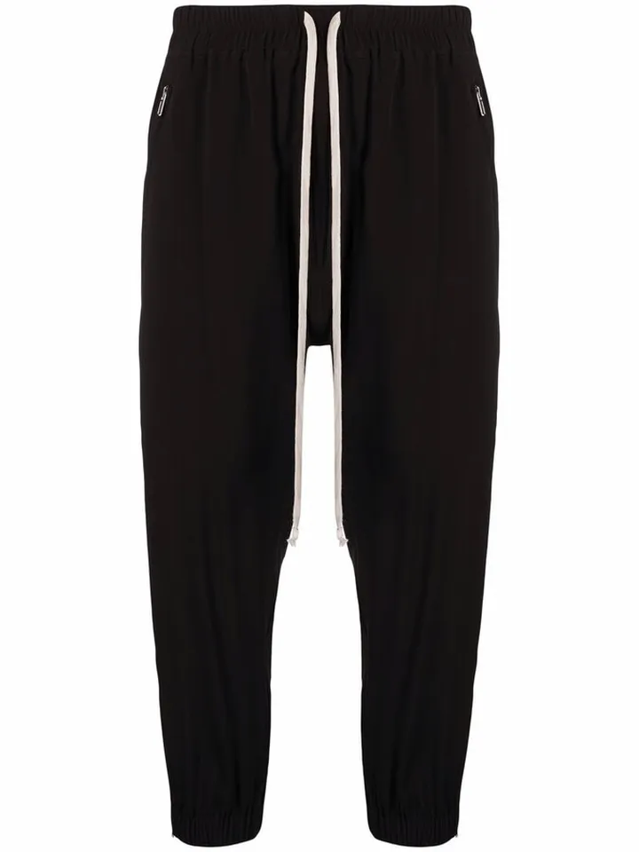 Drop-Crotch Cropped Trousers