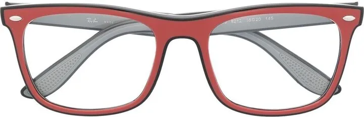 Logo-Lettering Rectangle-Frame Glasses