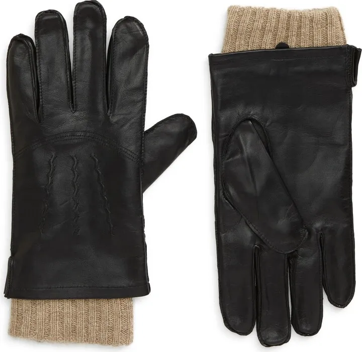Leather Cashmere Lined Gloves