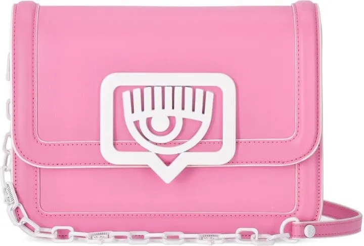 Chiara Ferragni Eyelikesketch Buckle Pink Crossbody Bag