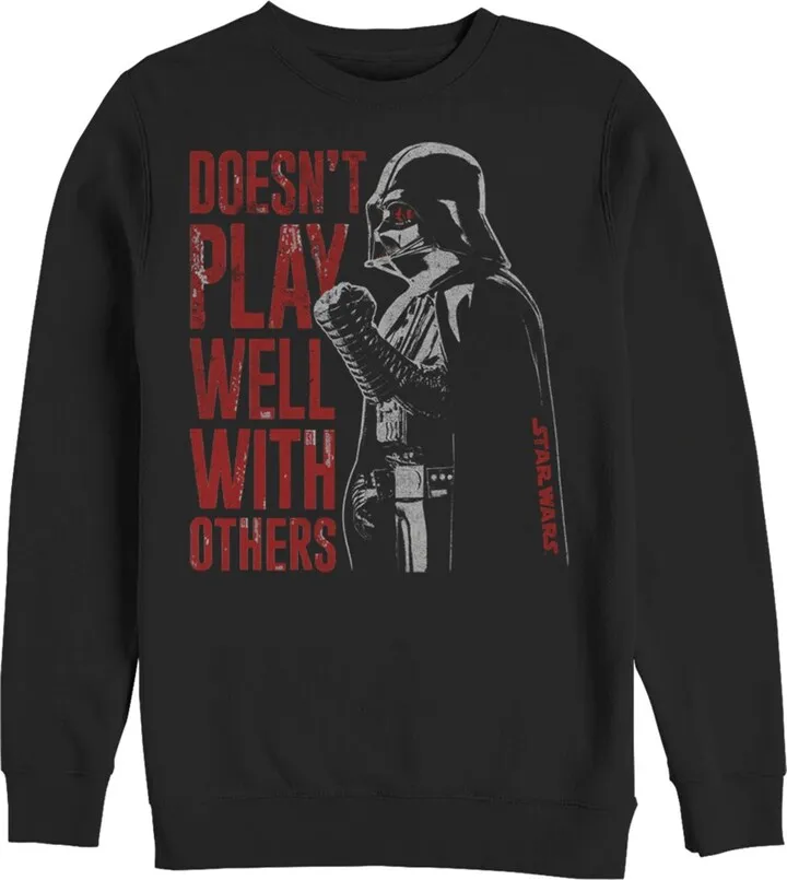 Men's Star Wars Darth Vader Doesn't Play Well Sweatshirt - Black - 2X Large