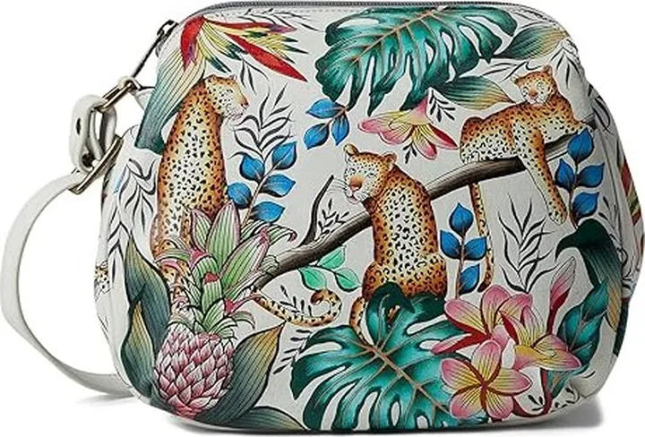 Anuschka Convertible Medium Bag 691 (Jungle Queen Ivory) Handbags