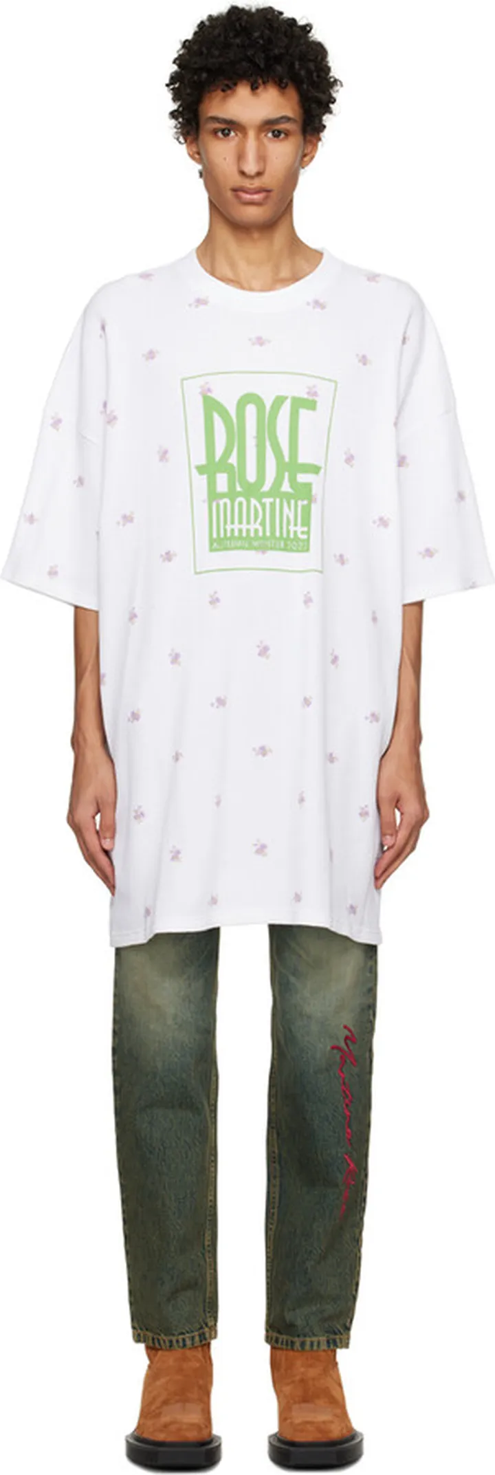 Martine Rose White Print T-shirt